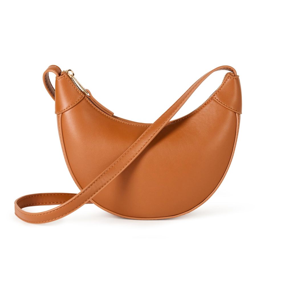 Kinsley Cresent Crossbody Bag, Cognac, One Size :]